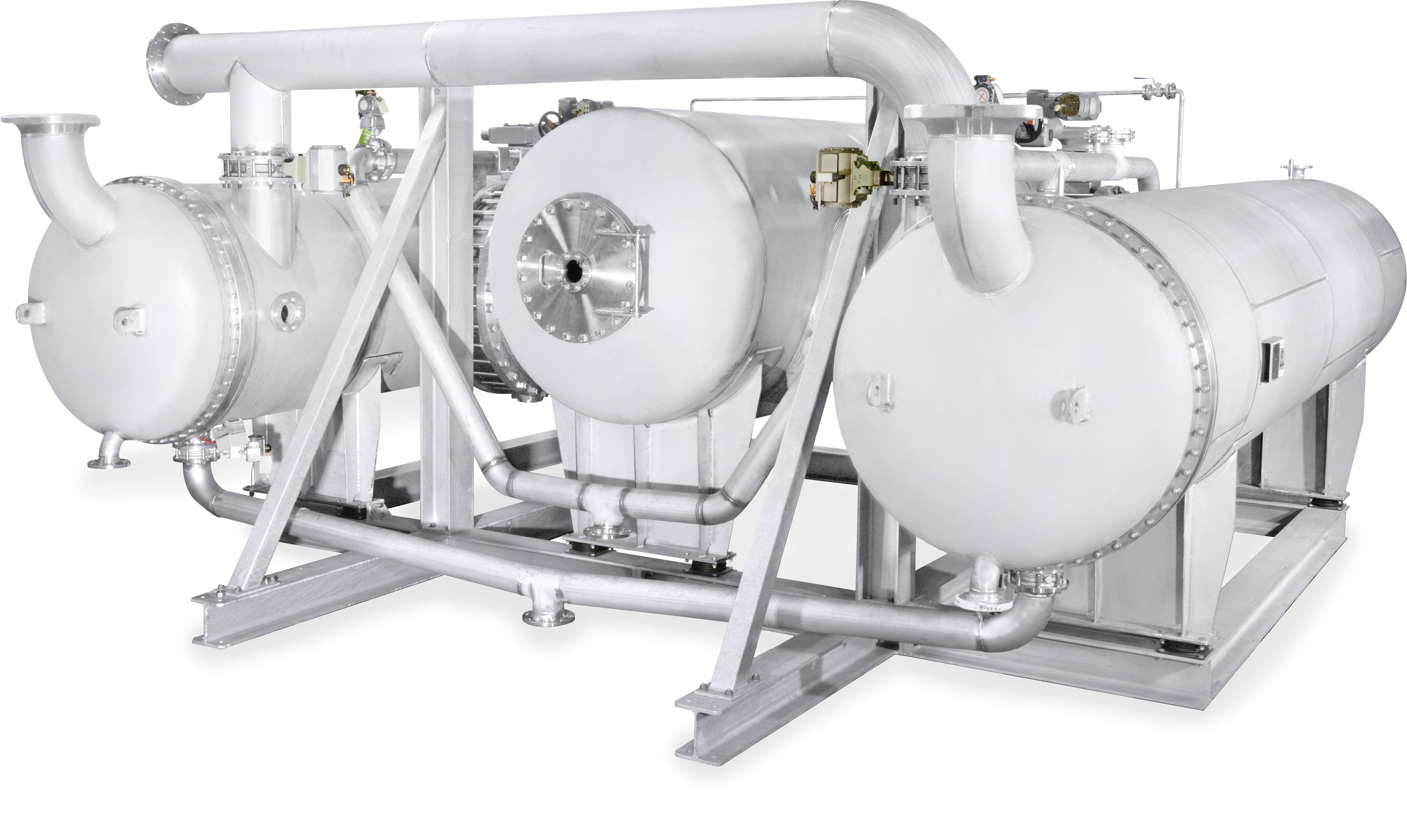 An ice condensation vacuum system for edible oil deodorisation